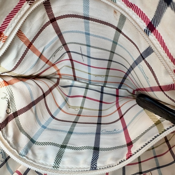 Coach Legacy 11423 EXCELLENT XL Bleeker Tattersall Leather Vintage Bag Duffle - Picture 3 of 14